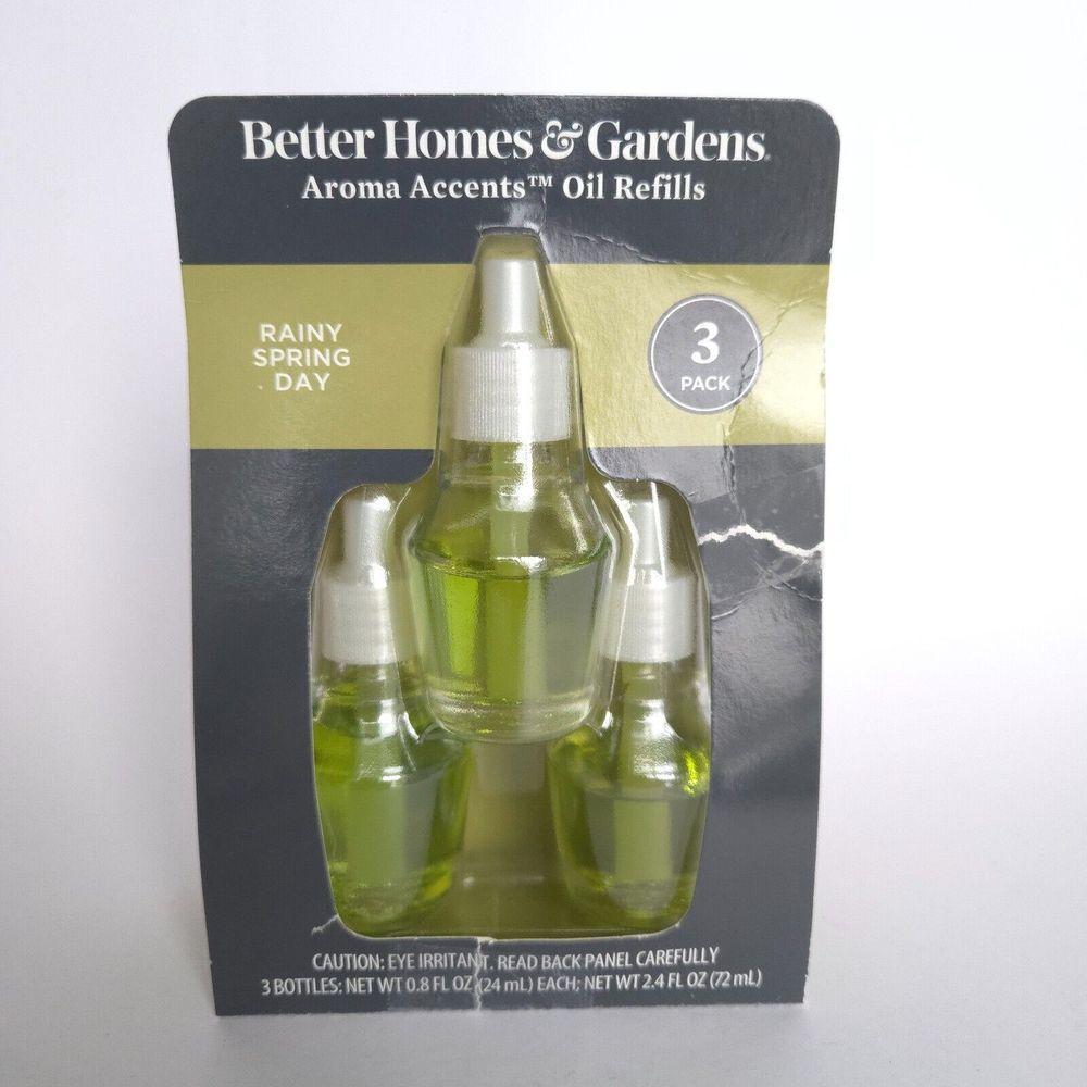 3 Better Homes & Gardens RAINY SPRING DAY Fragrance Oil Refill Green